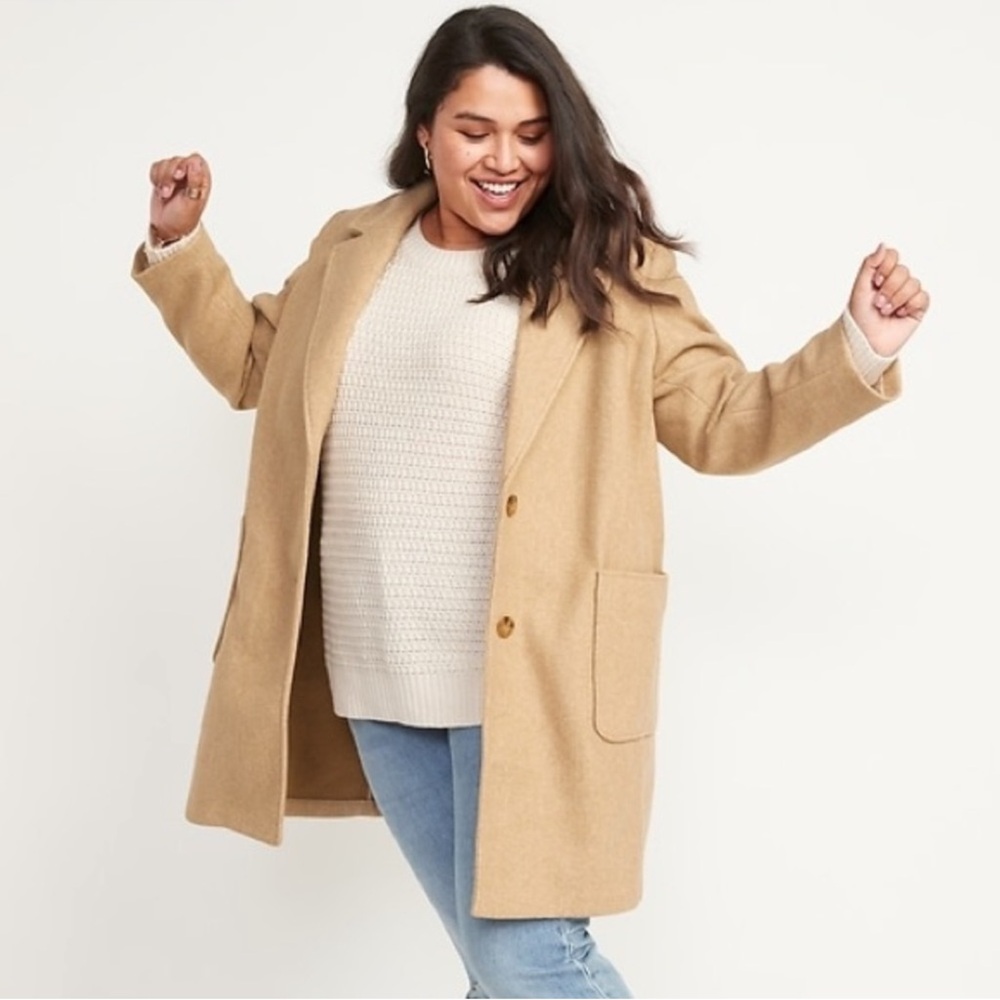 Old Navy oversized Soft-Brushed Button-Front Coat size 2X